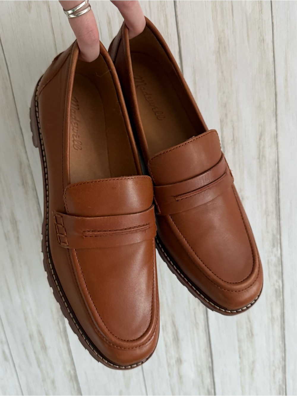 Madewell The Corinne Lugsole Loafer Brown Leather 9.5 NWOB - Picture 2 of 9